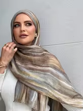 Nouveau Hijab uni en coton