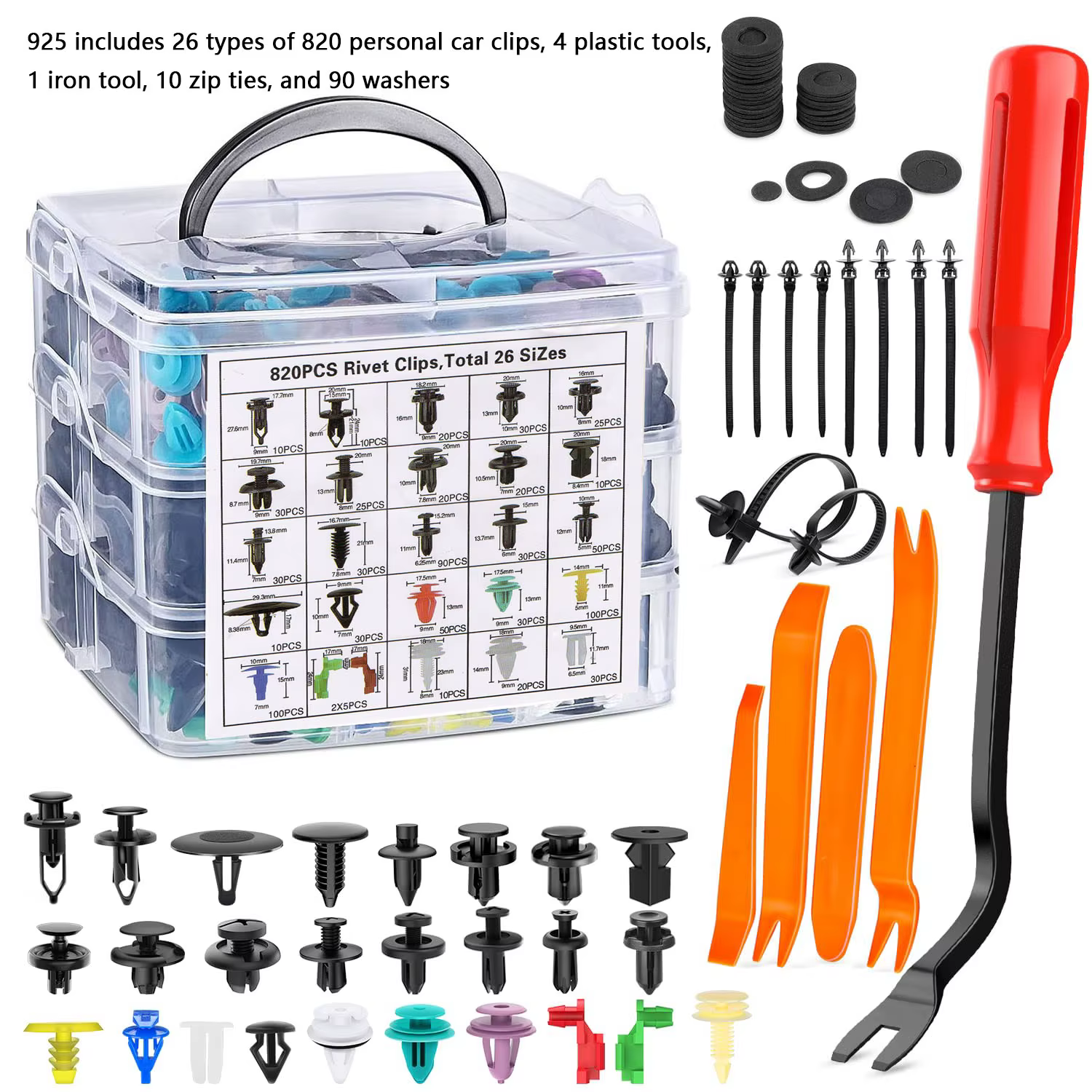 Kit de Clips de fixation