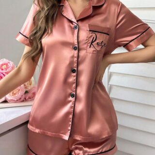 Ensemble Pyjama Satin Élégance